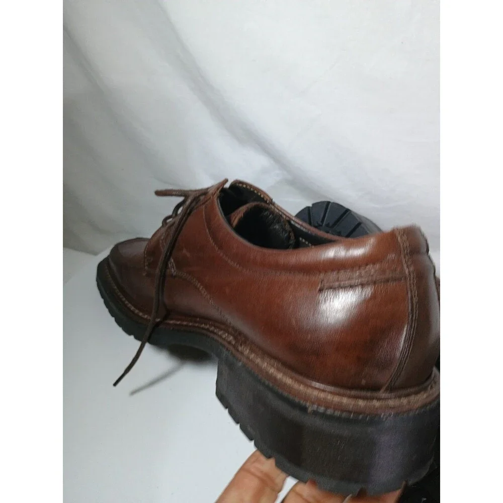 Alfani Made in Italy Men Size 12 M Brown Leather Man Made Sole